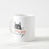 あなたを黙って見てるかわいい猫 コーヒーマグカップ (正面左)