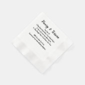 あなたカスタマイズのおもしろいは事実結婚のナプキン。 縁ありカクテルナプキン (角)