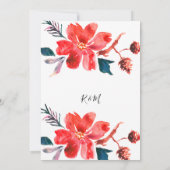 あなたシンプルへのフローラの白い招待 招待状 (裏面)