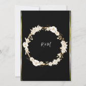 あなたシンプルへの金ゴールドの白い招待 招待状 (裏面)