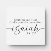 あなたストップの人生に対する神の計画は何もできない フォトプラーク (正面)