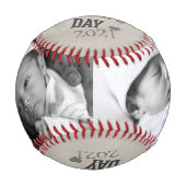 あなたパーソナライズされたのユニーク父の日（灰色） 野球ボール (正面)