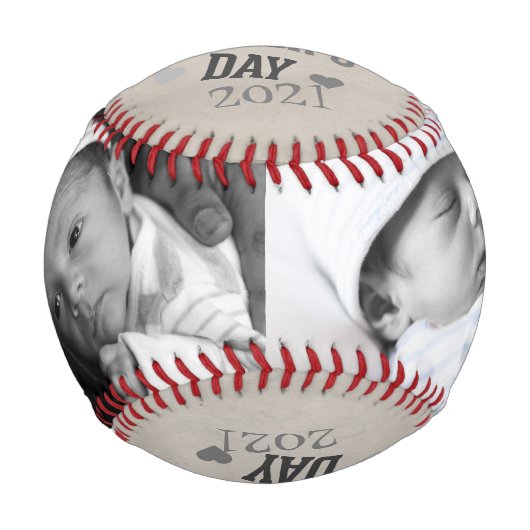 あなたパーソナライズされたのユニーク父の日（灰色） 野球ボール (正面)