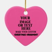 あなたパーソナライズされた自身のクリスマスハートを形にする セラミックオーナメント (裏面)