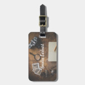 あなたパーソナライズされた自身の旅行引用文 |荷物タグ ラゲッジタグ (正面縦)