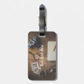 あなたパーソナライズされた自身の旅行引用文 |荷物タグ ラゲッジタグ (裏面縦)