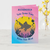 あなたリラックスの心の友よパーソナライズするに値する カード (黄色い花)