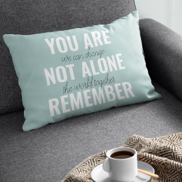 あなた一人ではないインスピレーションミントを覚えている アクセントクッション