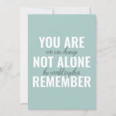 あなた一人ではないインスピレーションミントを覚えている シーズンカード (正面)