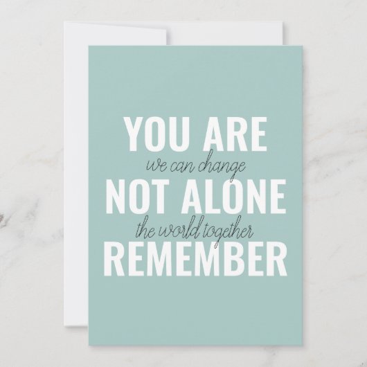 あなた一人ではないインスピレーションミントを覚えている シーズンカード (正面)