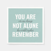 あなた一人ではないインスピレーションミントを覚えている スタンダードカクテルナプキン (正面)