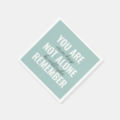 あなた一人ではないインスピレーションミントを覚えている スタンダードカクテルナプキン (角)