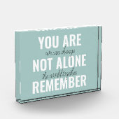 あなた一人ではないインスピレーションミントを覚えている フォトブロック (左)