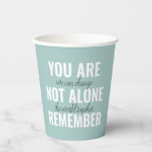 あなた一人ではないインスピレーションミントを覚えている 紙コップ (正面)