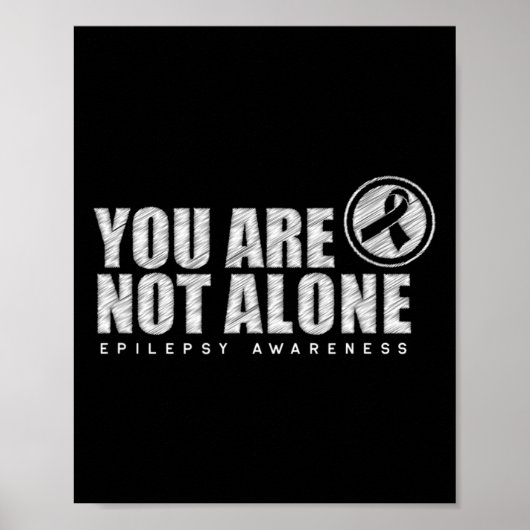 あなた一人ではない衣服紫の日てんかんアワレネ ポスター (正面)