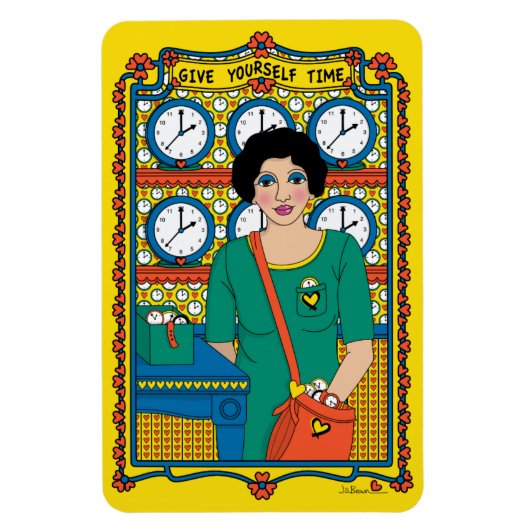 あなた与え自身Time_B_4x6冷凍機マグネット マグネット (縦)