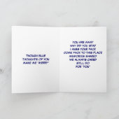 あなた以外の青のためのクリスマスの詩 シーズンカード (内部)