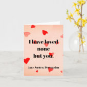 あなた以外愛した者はいない。- ジェーン・オースティンカード カード (黄色い花)