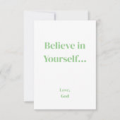 あなた信じに対する緑の信仰ノートカード ノートカード (正面)