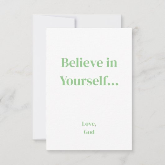 あなた信じに対する緑の信仰ノートカード ノートカード (正面)