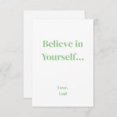 あなた信じに対する緑の信仰ノートカード ノートカード (正面/裏面)