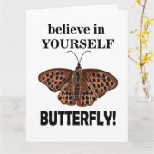 あなた信じの中で蝶 カード (黄色い花)