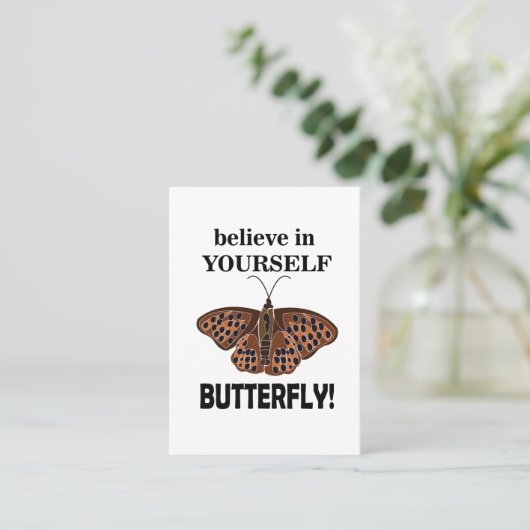 あなた信じの中で蝶 名刺 (スタンド正面)