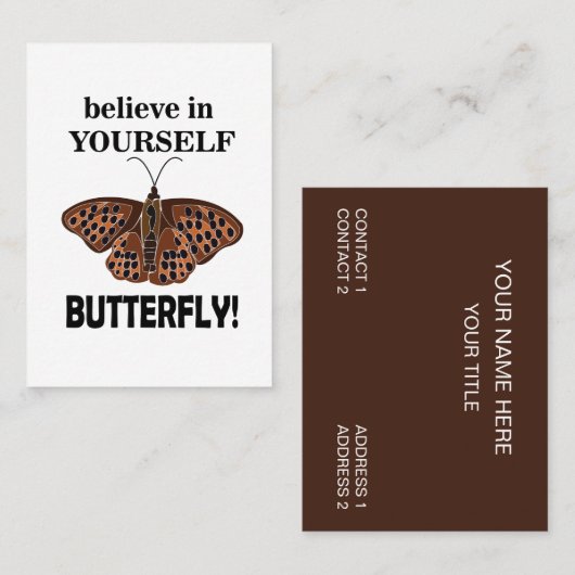 あなた信じの中で蝶 名刺 (正面/裏面)
