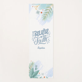 あなた信じの信仰の中では、冬のバイブルの聖句を感じる ヨガマット