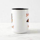 "あなた信じの"オレンジ（昆虫）オオカバマダラ、モナーク蝶 マグカップ (中央)