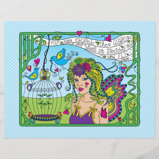 あなた信じ自身で_フラット紙シート11"x 8.5" (正面)