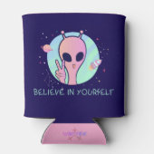 あなた信じ自身のピンクエイリアンクーラーボックス 缶クーラー (裏面)