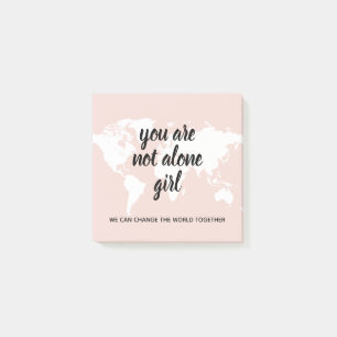 あなた前向きは一人ではない女の子のモチベーション引用文 ポストイット