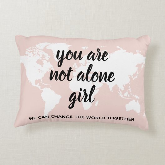 あなた前向きは一人の女の子モチベーション引用文 アクセントクッション (裏面)