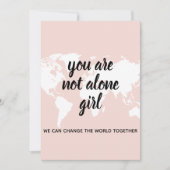 あなた前向きは一人の女の子モチベーション引用文 シーズンカード (正面)