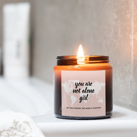 あなた前向きは一人の女の子モチベーション引用文 スクエアシール