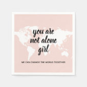 あなた前向きは一人の女の子モチベーション引用文 スタンダードカクテルナプキン (正面)