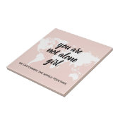 あなた前向きは一人の女の子モチベーション引用文 タイル (側面)