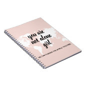 あなた前向きは一人の女の子モチベーション引用文 ノートブック (右側)