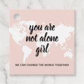 あなた前向きは一人の女の子モチベーション引用文 フェイバータグ (正面)