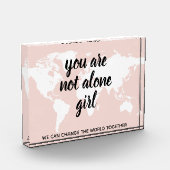 あなた前向きは一人の女の子モチベーション引用文 フォトブロック (左)