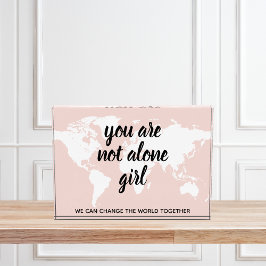 あなた前向きは一人の女の子モチベーション引用文 フォトブロック