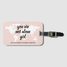 あなた前向きは一人の女の子モチベーション引用文 ラゲッジタグ