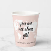 あなた前向きは一人の女の子モチベーション引用文 紙コップ (裏面)