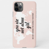 あなた前向きは一人の女の子モチベーション引用文 iPhoneケース (裏面)