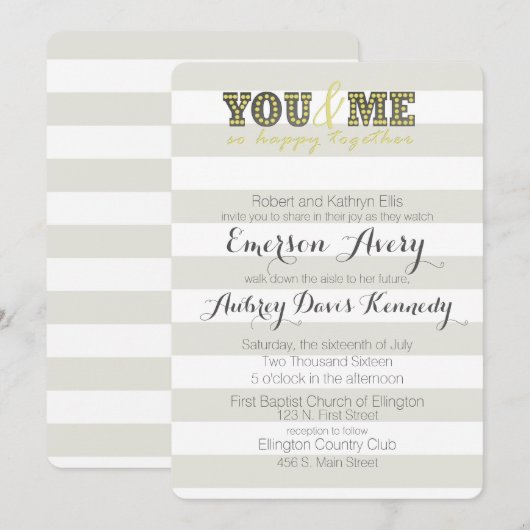 あなた及び私 招待状 (正面/裏面)