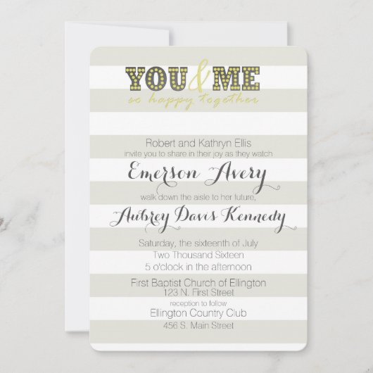 あなた及び私 招待状 (正面)