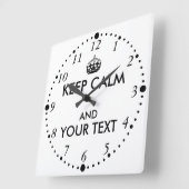 あなた専有物に平静をあなたの文字の時計カスタム保たせます スクエア壁時計 (傾斜)