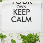 あなた専有物に平静-黒--を保たせます キッチンタオル (折り畳み)