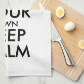 あなた専有物に平静-黒--を保たせます キッチンタオル (四つ折り)